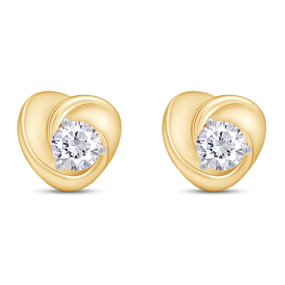 
                      
                        Round Lab Created Moissanite Diamond Solitaire Heart Shaped Stud Earrings In 925 Sterling Silver (1.50 Cttw)
                      
                    