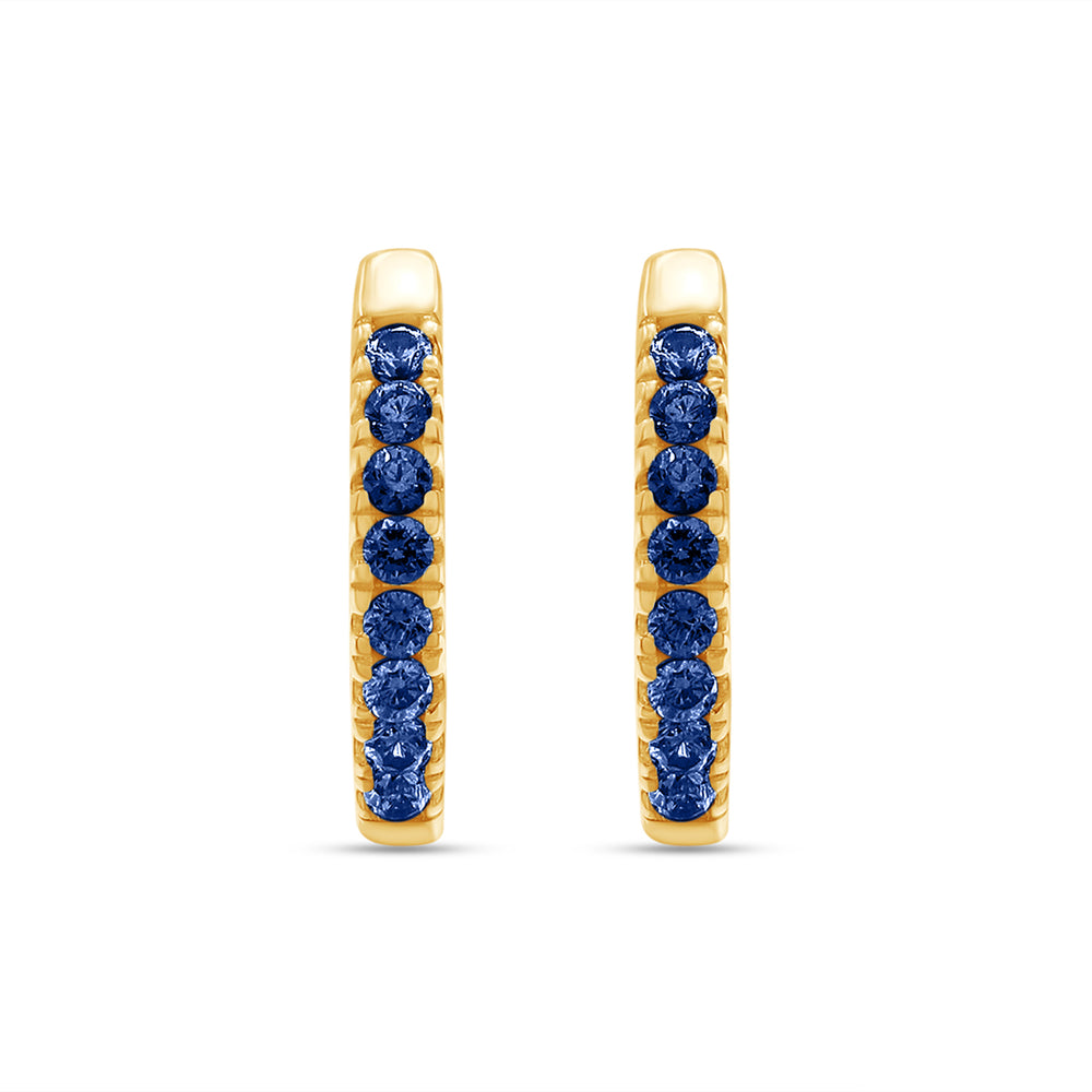 
                      
                        Round Cut Simulated Blue Sapphire Huggie Hoop Earrings For Womens In 10K Or 14K Solid Gold And 925 Sterling Silver
                      
                    