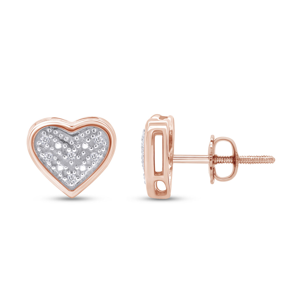 
                      
                        1/20 Carat Round Cut Natural Diamond Heart Stud Earrings in 925 Sterling Silver (0.05 Cttw)
                      
                    