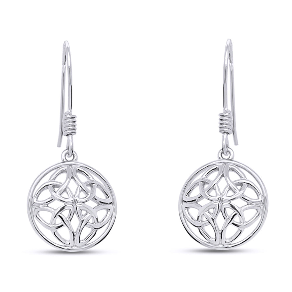 
                      
                        Celtic Knot Round Drop Earrings for Women in 925 Sterling Silver
                      
                    