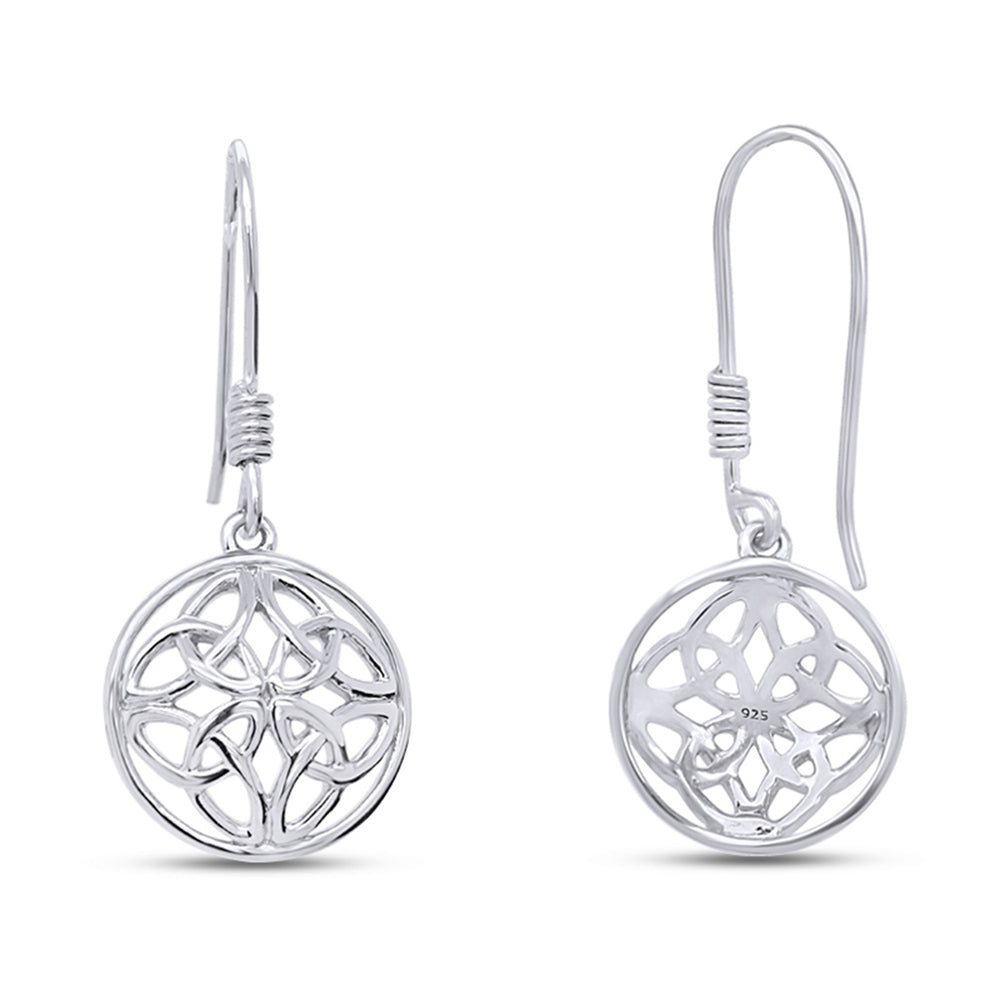 
                      
                        Celtic Knot Round Drop Earrings for Women in 925 Sterling Silver
                      
                    