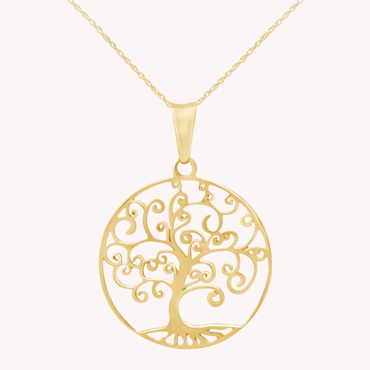 Tree of Life Filigree Pendant Necklace