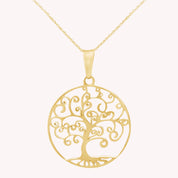 Tree of Life Filigree Pendant Necklace