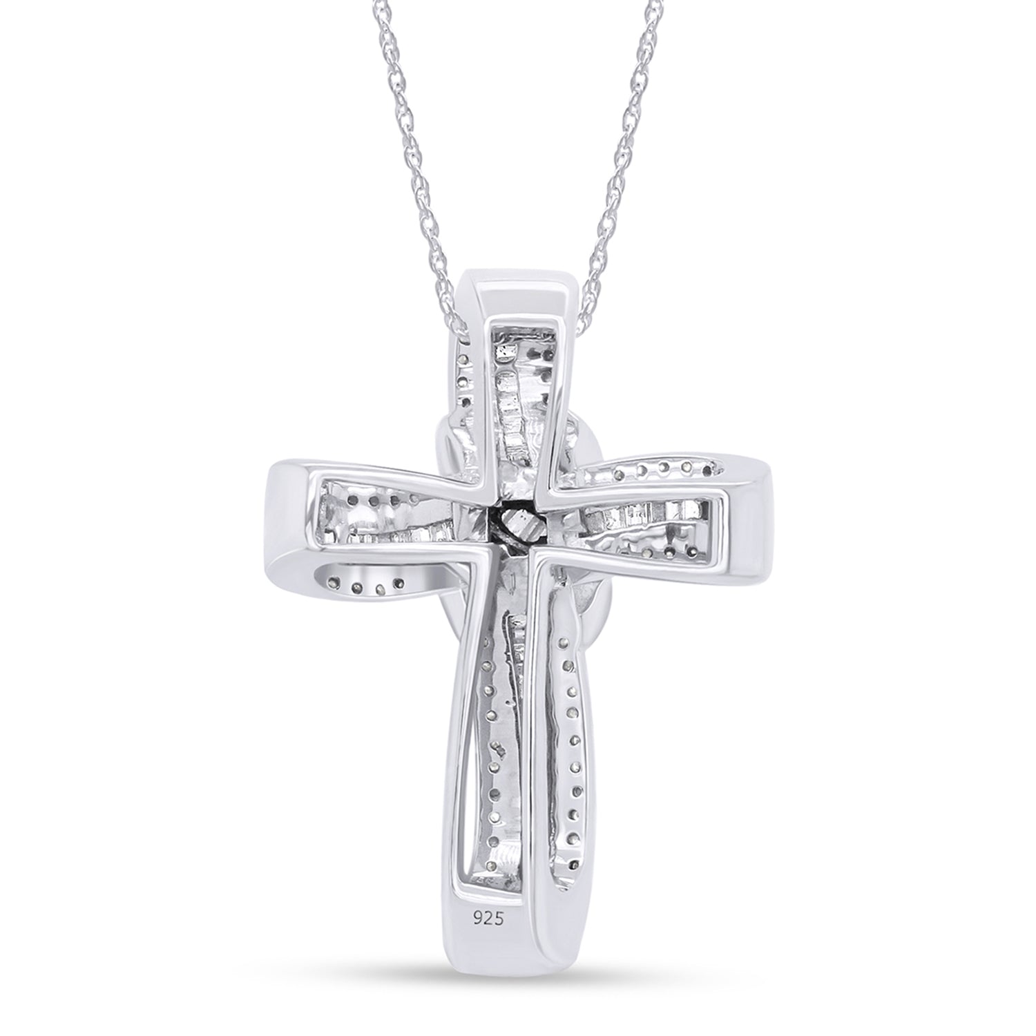 Infinity Cross Lab Grown Diamond Pendant Necklace