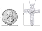 Infinity Cross Lab Grown Diamond Pendant Necklace