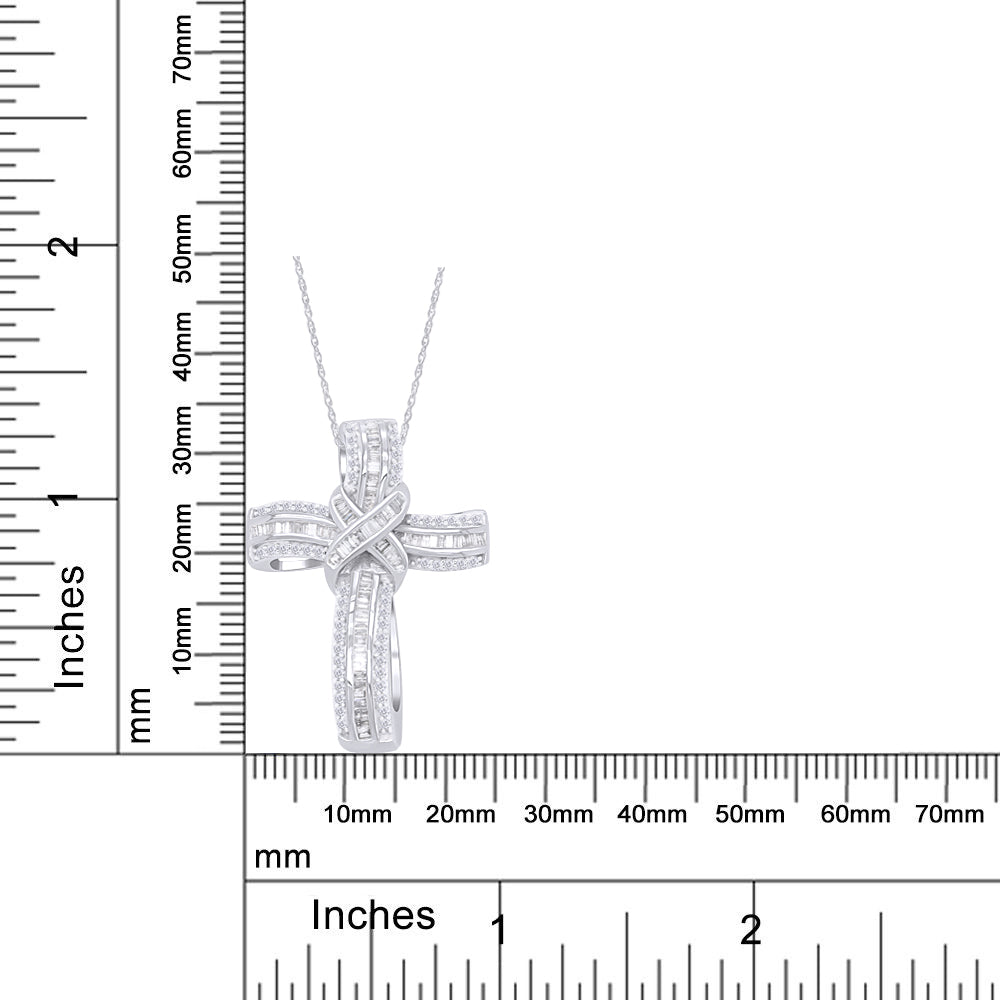 Infinity Cross Lab Grown Diamond Pendant Necklace