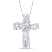 Infinity Cross Lab Grown Diamond Pendant Necklace