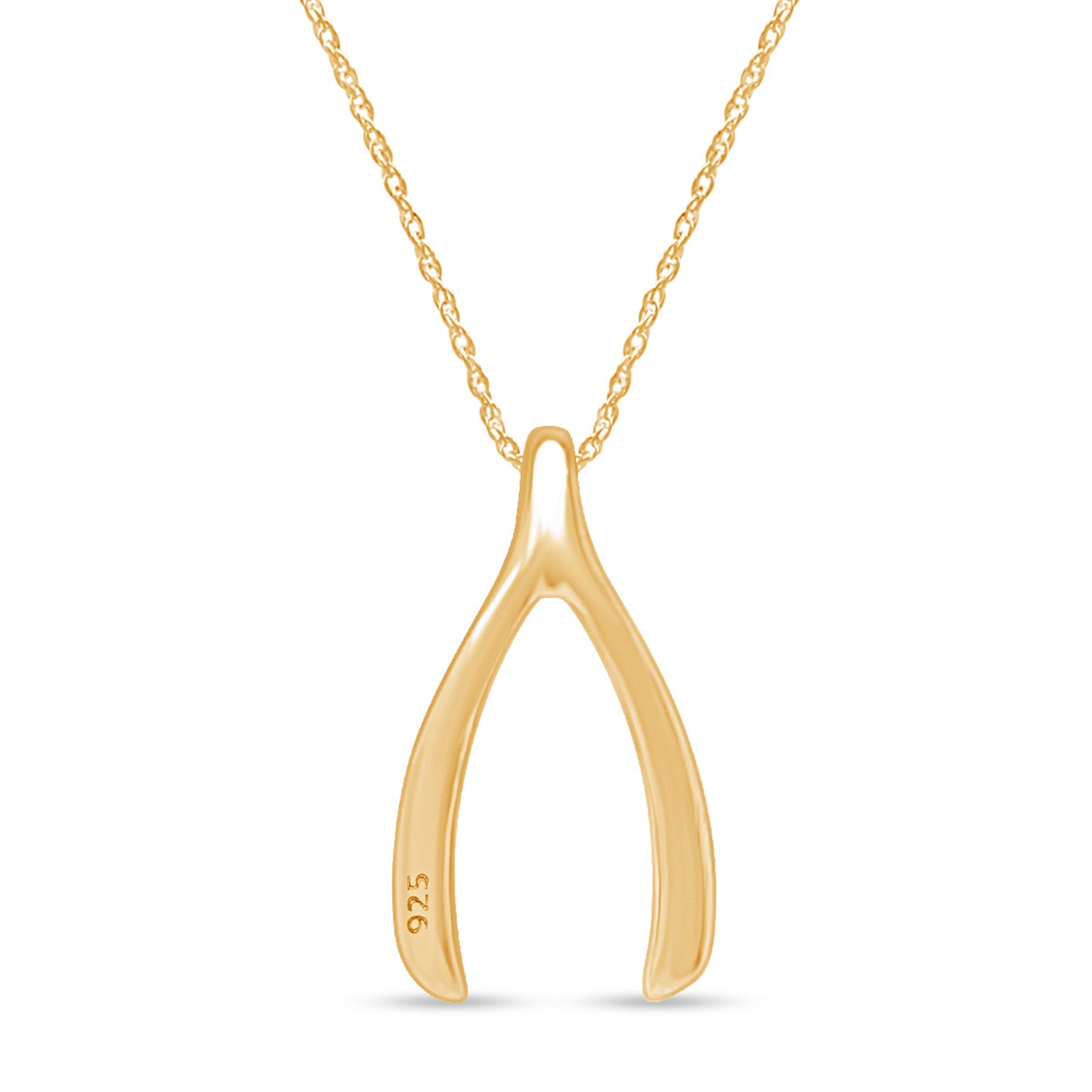 Load image into Gallery viewer, Dainty Lucky Wishbone Pendant Necklace In 925 Sterling Silver
