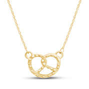 Pretzel Pendant Necklace Sterling Silver