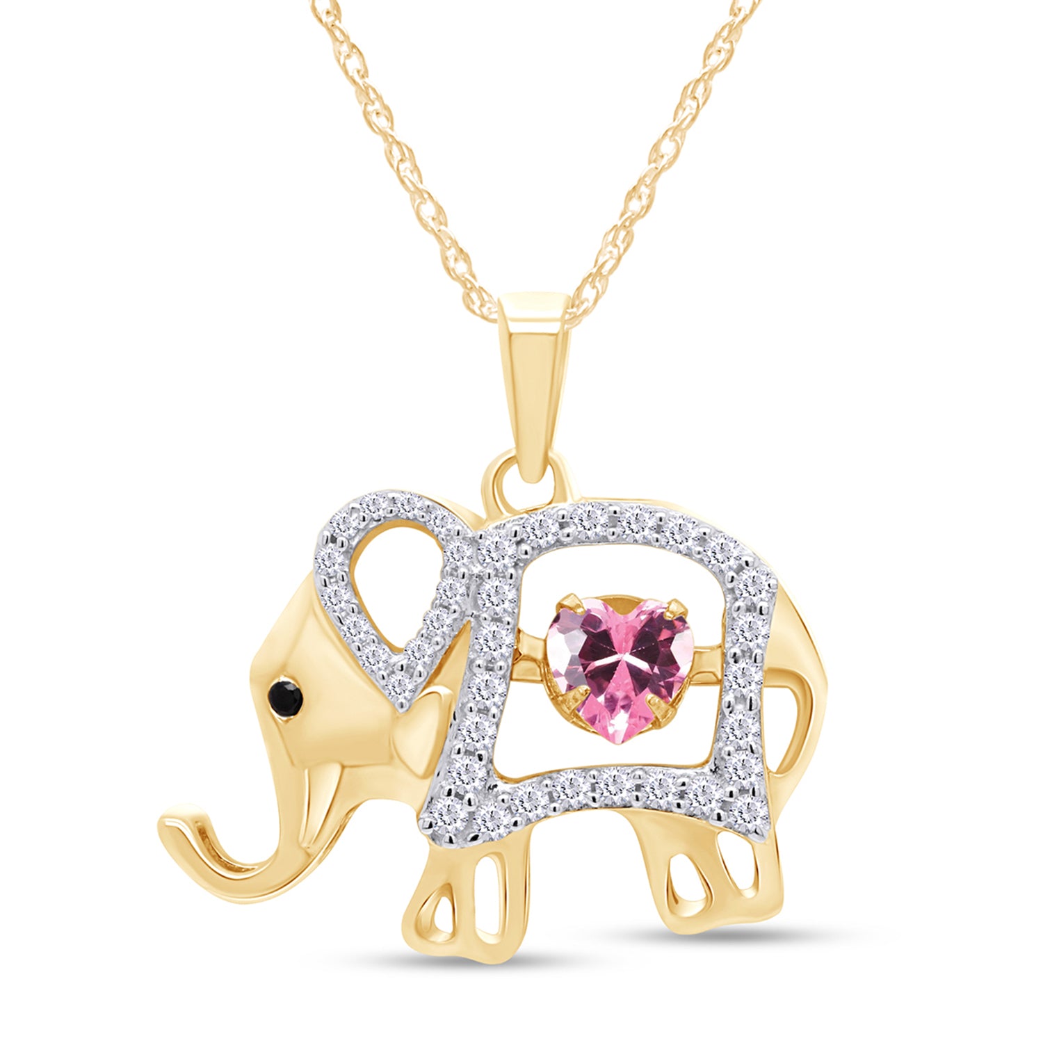 Elephant Pendant Necklace Sterling Silver