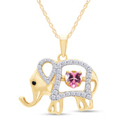 Elephant Pendant Necklace Sterling Silver