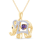 Elephant Pendant Necklace Sterling Silver