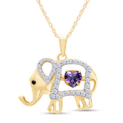 Elephant Pendant Necklace Sterling Silver