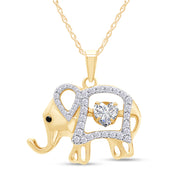 Elephant Pendant Necklace Sterling Silver