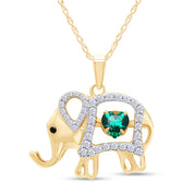 Elephant Pendant Necklace Sterling Silver