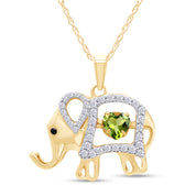 Elephant Pendant Necklace Sterling Silver