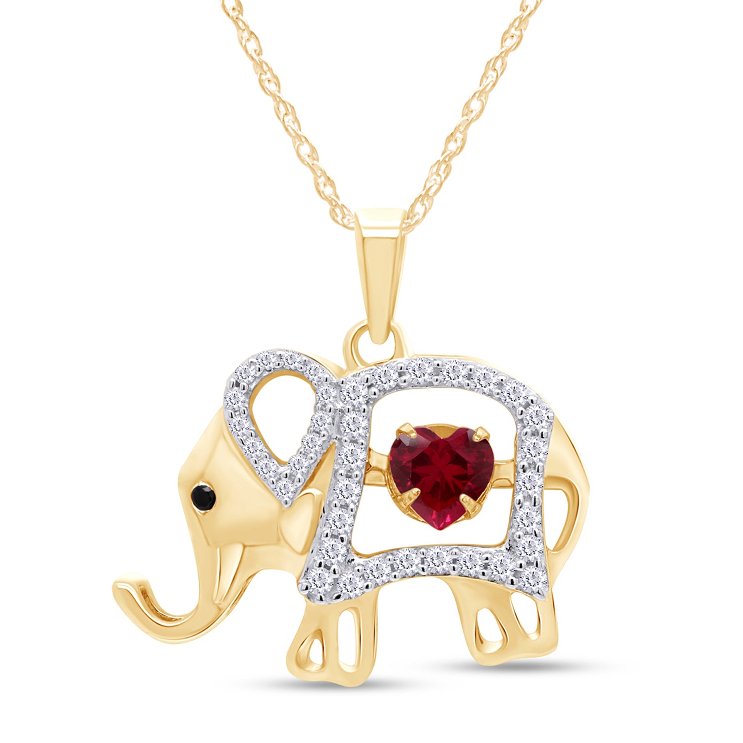 Elephant Pendant Necklace Sterling Silver
