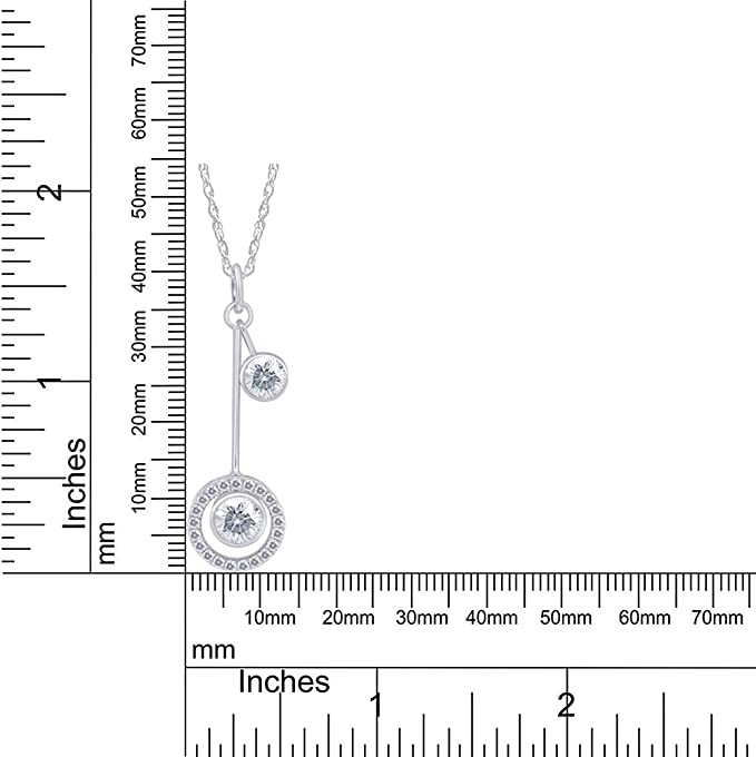 1 Carat Center 6.5MM Round Cut Lab Created Moissanite Diamond Halo Pendant Necklace In 925 Sterling Silver (1 Cttw)
