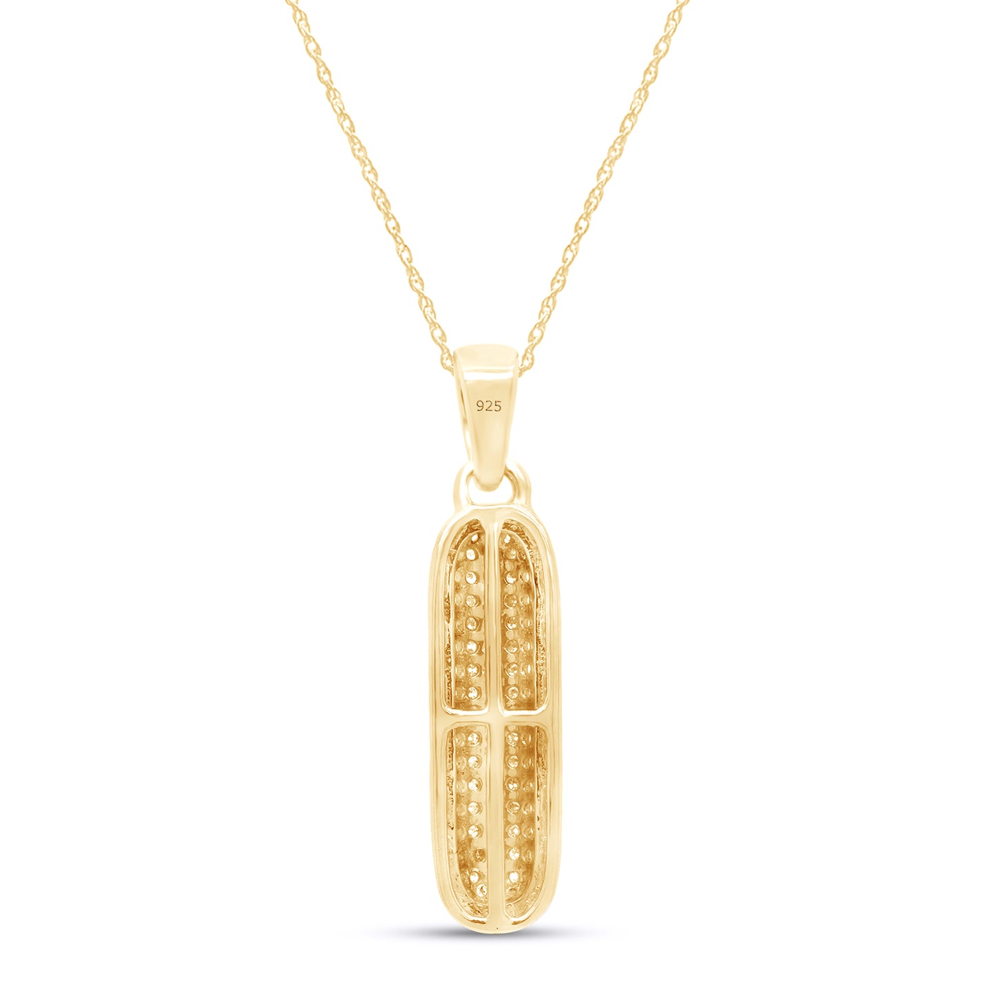 3/5 Carat Lab Created Moissanite Diamond Initial "I" Pendant Necklace In 925 Sterling Silver (0.60 Cttw)