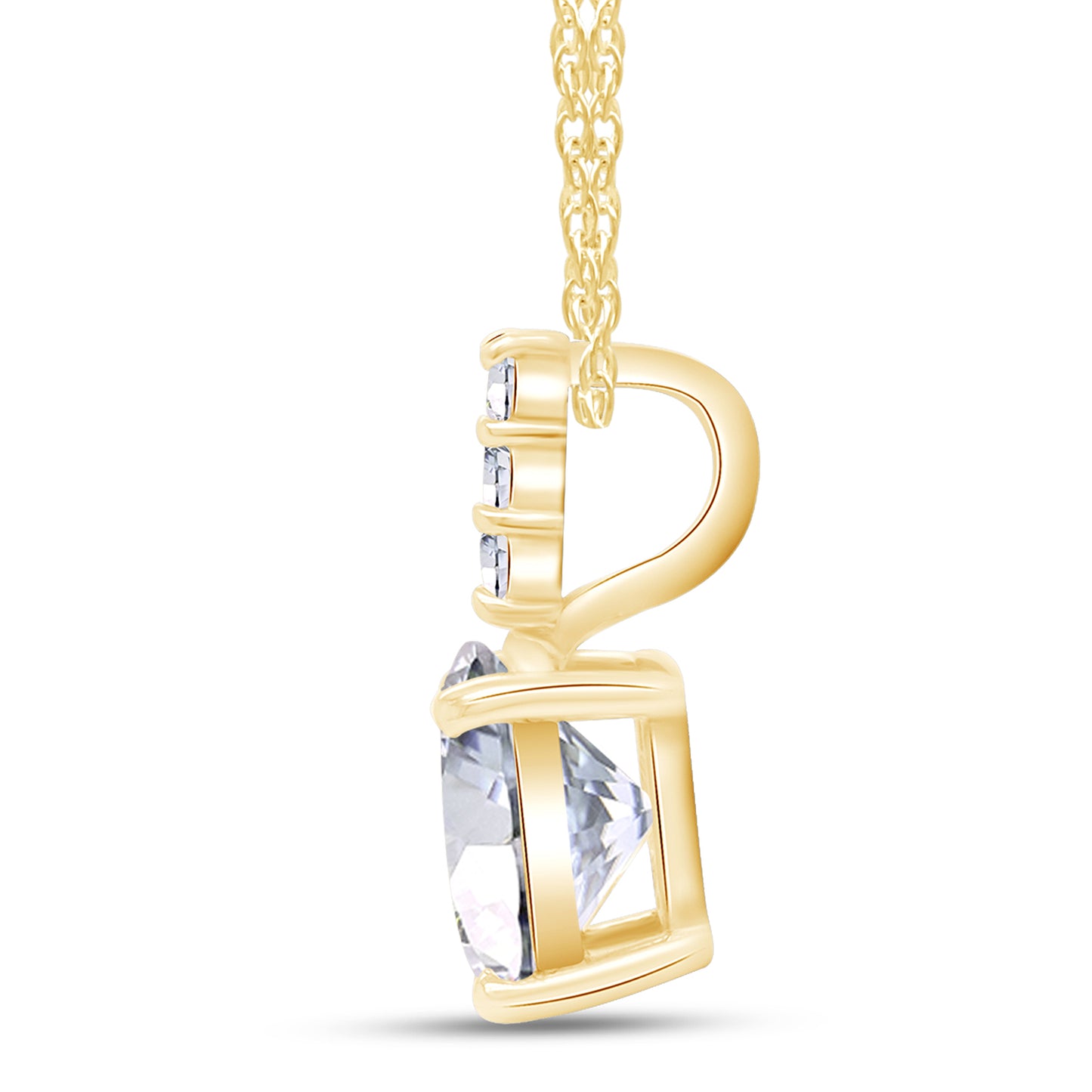 9X7MM Oval Lab Created Moissanite Diamond Solitaire Pendant Necklace for Women In 925 Sterling Silver