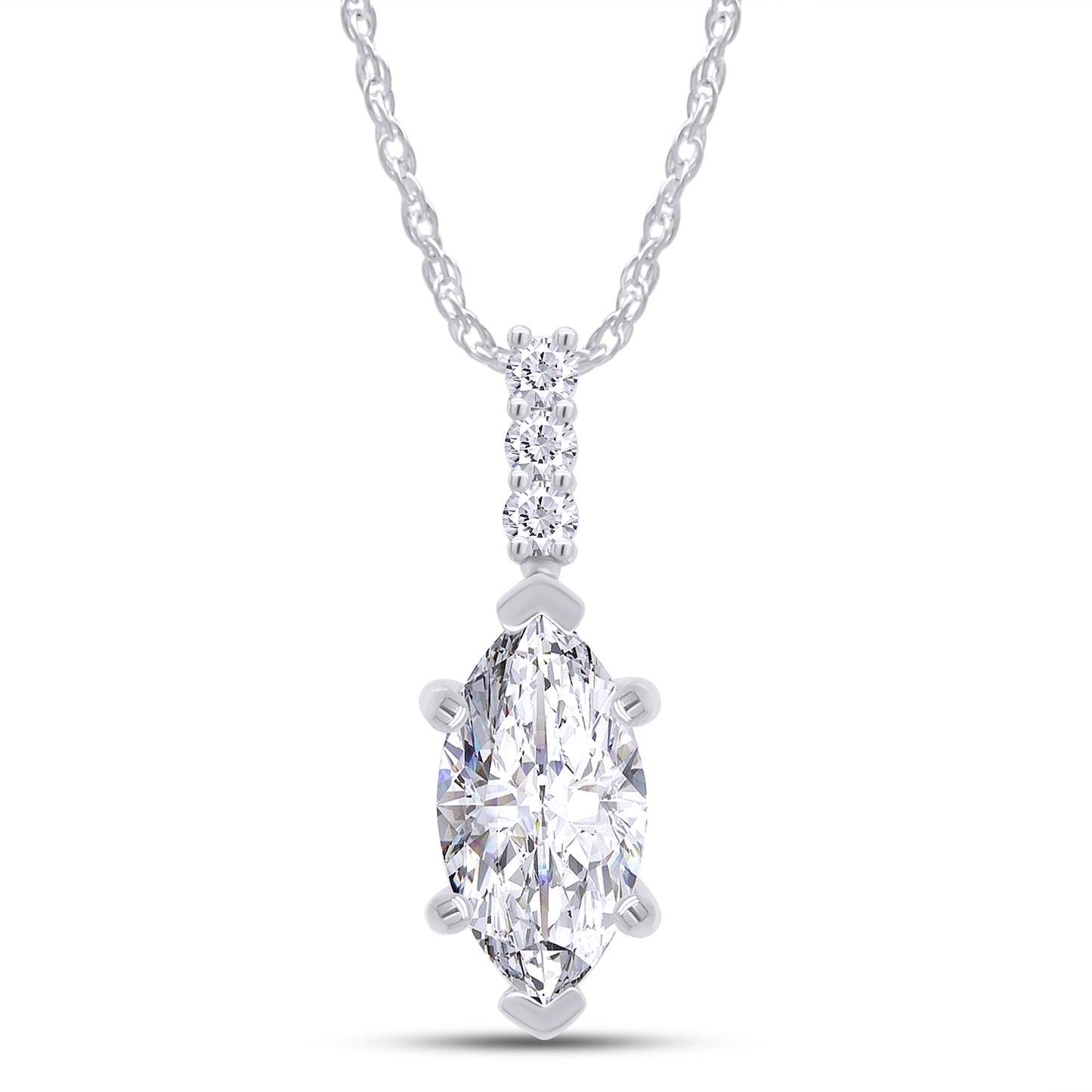 Load image into Gallery viewer, 12X6MM Marquise Moissanite Diamond Solitaire Pendant Necklace for Women In 925 Sterling Silver
