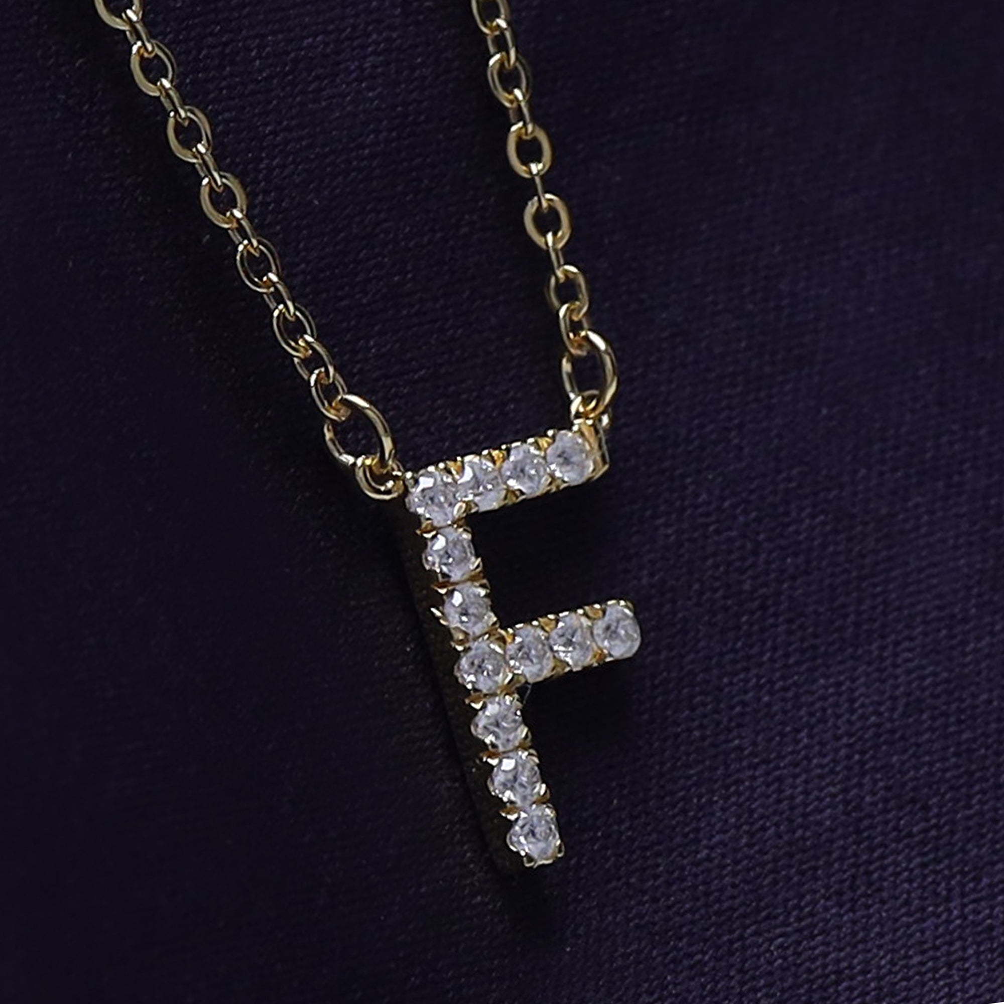 AFFY Moissanite Diamond Alphabet's Letter's Necklaces