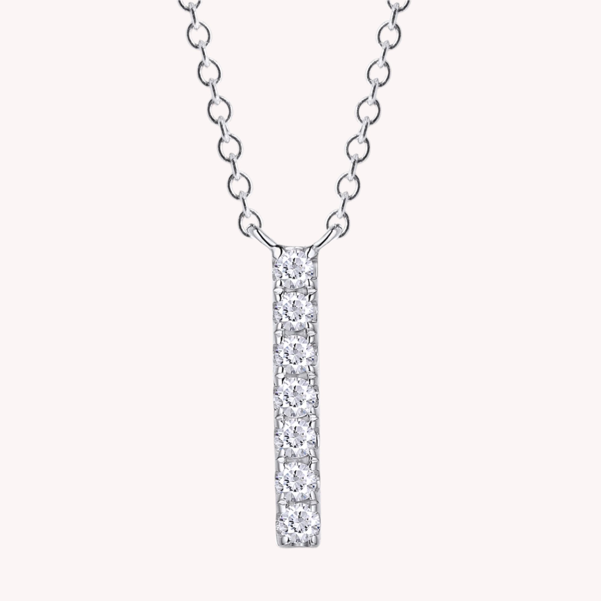 AFFY Moissanite Diamond Alphabet's Letter's Necklaces