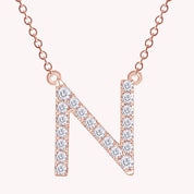 AFFY Moissanite Diamond Alphabet's Letter's Necklaces