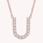 AFFY Moissanite Diamond Alphabet's Letter's Necklaces