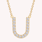 AFFY Moissanite Diamond Alphabet's Letter's Necklaces