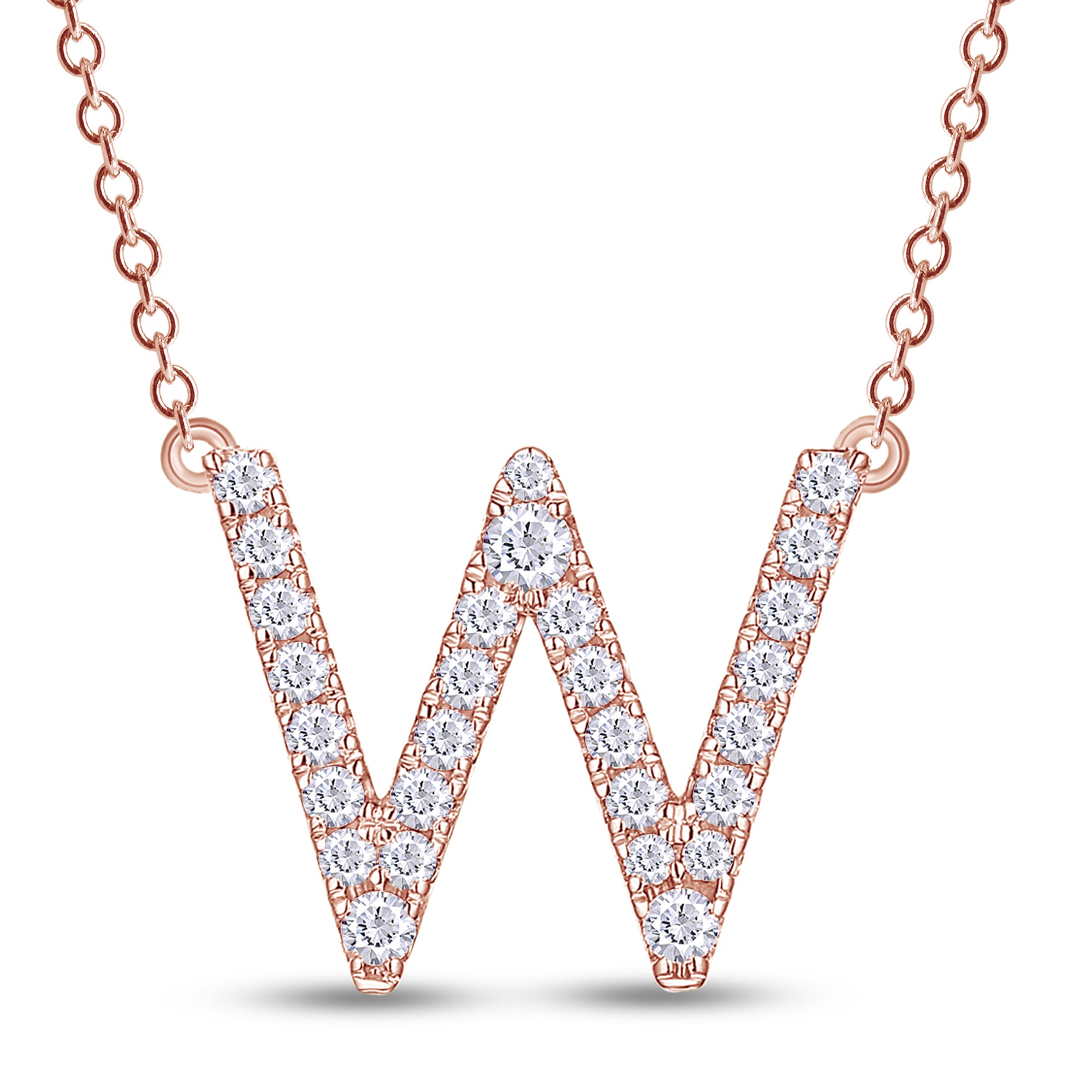 AFFY Moissanite Diamond Alphabet's Letter's Necklaces