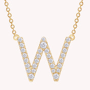 AFFY Moissanite Diamond Alphabet's Letter's Necklaces