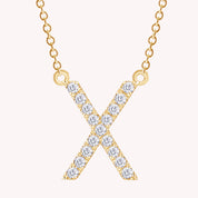 AFFY Moissanite Diamond Alphabet's Letter's Necklaces