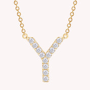 AFFY Moissanite Diamond Alphabet's Letter's Necklaces