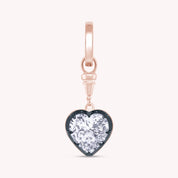 Two Tone Lab Created Moissanite Love Heart Pendant