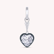 Two Tone Lab Created Moissanite Love Heart Pendant