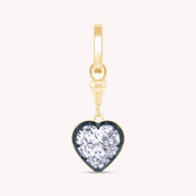 Two Tone Lab Created Moissanite Love Heart Pendant
