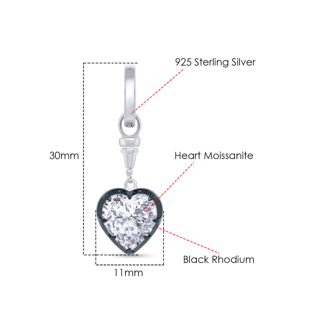 
                      
                        Two Tone Love Heart Pendant, 2.95 Carat 9MM Heart Shape Lab Created Moissanite Diamond In 925 Sterling Silver Heart Lover Pendant Valentine Jewelry Wedding Gift
                      
                    