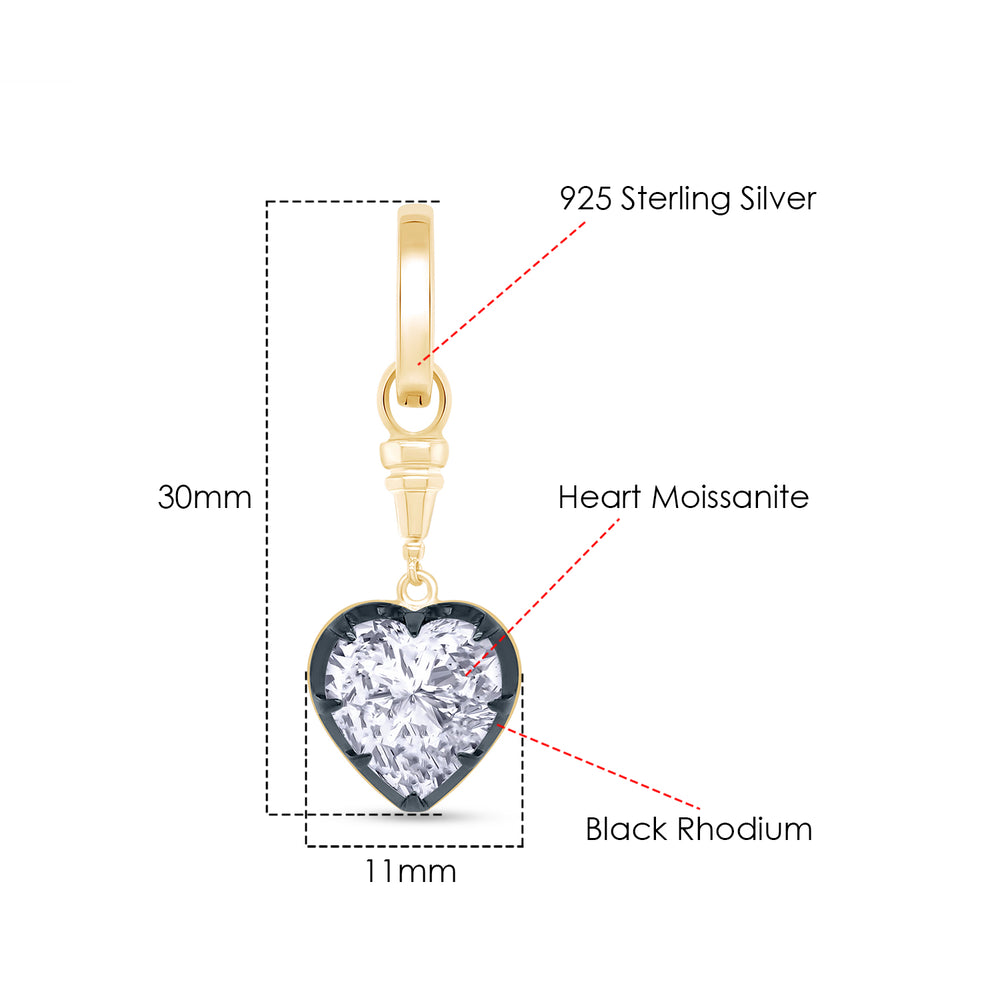 
                      
                        Two Tone Love Heart Pendant, 2.95 Carat 9MM Heart Shape Lab Created Moissanite Diamond In 925 Sterling Silver Heart Lover Pendant Valentine Jewelry Wedding Gift
                      
                    