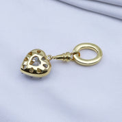 Two Tone Lab Created Moissanite Love Heart Pendant