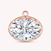 Fancy Shape Moissanite Georgian setting pendants in 925 Sterling Silver