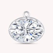 Fancy Shape Moissanite Georgian setting pendants in 925 Sterling Silver