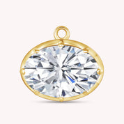 Fancy Shape Moissanite Georgian setting pendants in 925 Sterling Silver