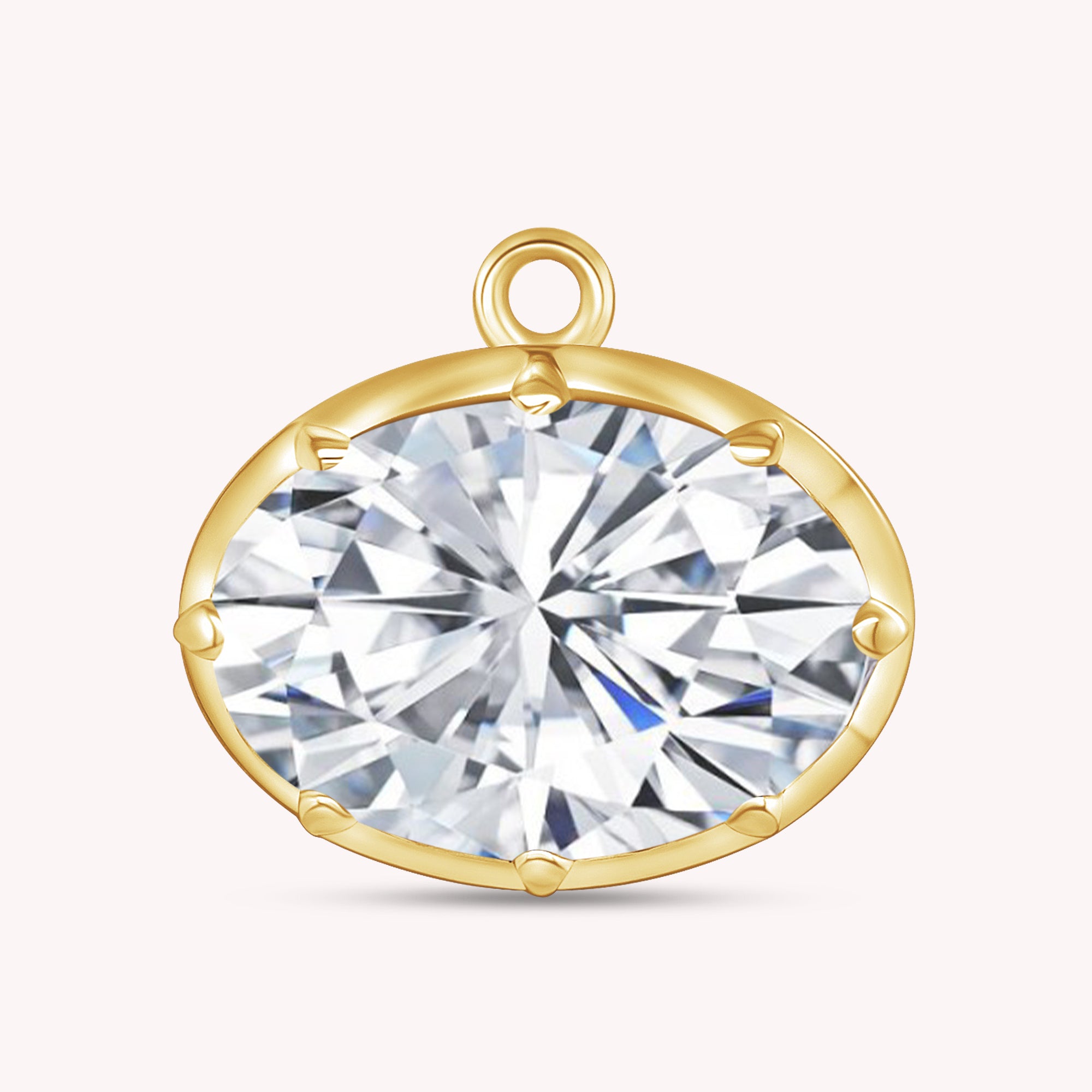 Fancy Shape Moissanite Georgian setting pendants in 925 Sterling Silver