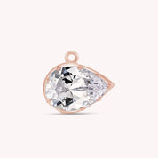 Fancy Shape Moissanite Georgian setting pendants in 925 Sterling Silver