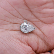 Fancy Shape Moissanite Georgian setting pendants in 925 Sterling Silver