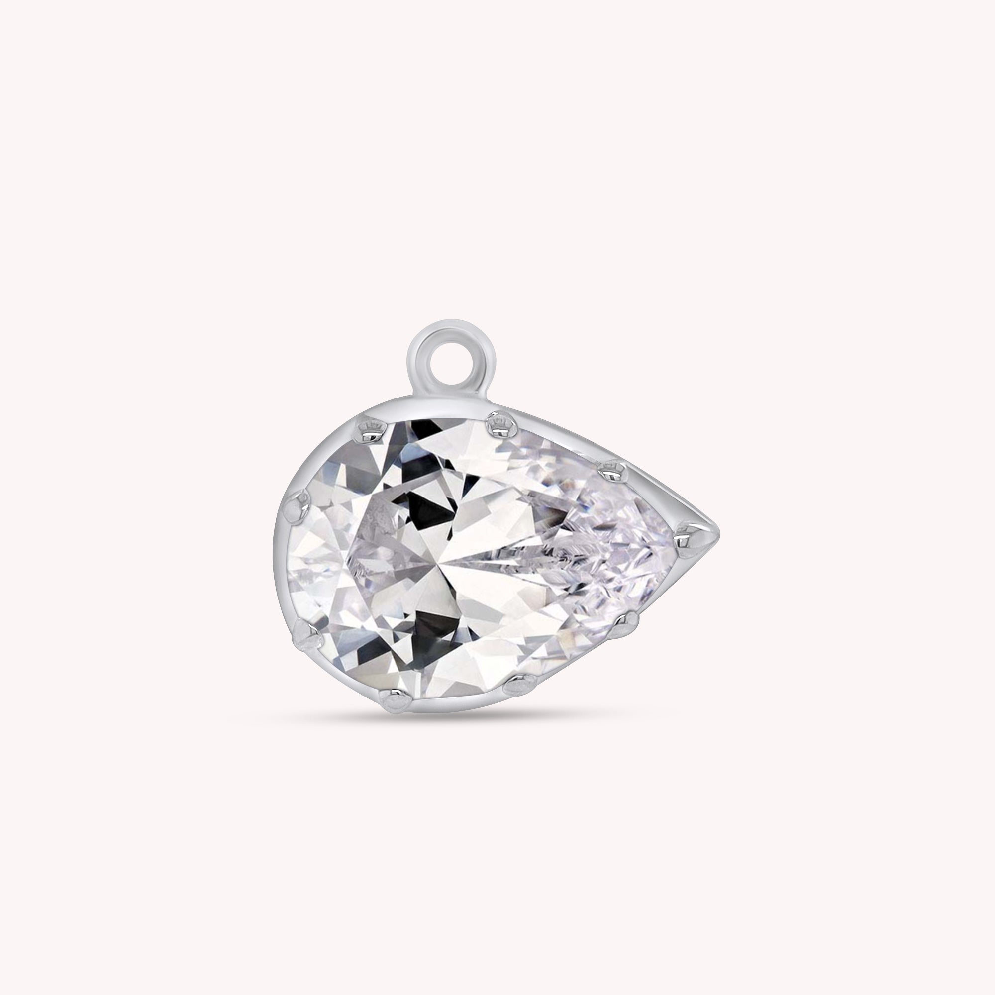 Fancy Shape Moissanite Georgian setting pendants in 925 Sterling Silver