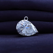 Fancy Shape Moissanite Georgian setting pendants in 925 Sterling Silver