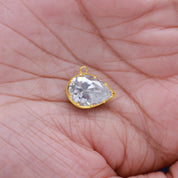 Fancy Shape Moissanite Georgian setting pendants in 925 Sterling Silver