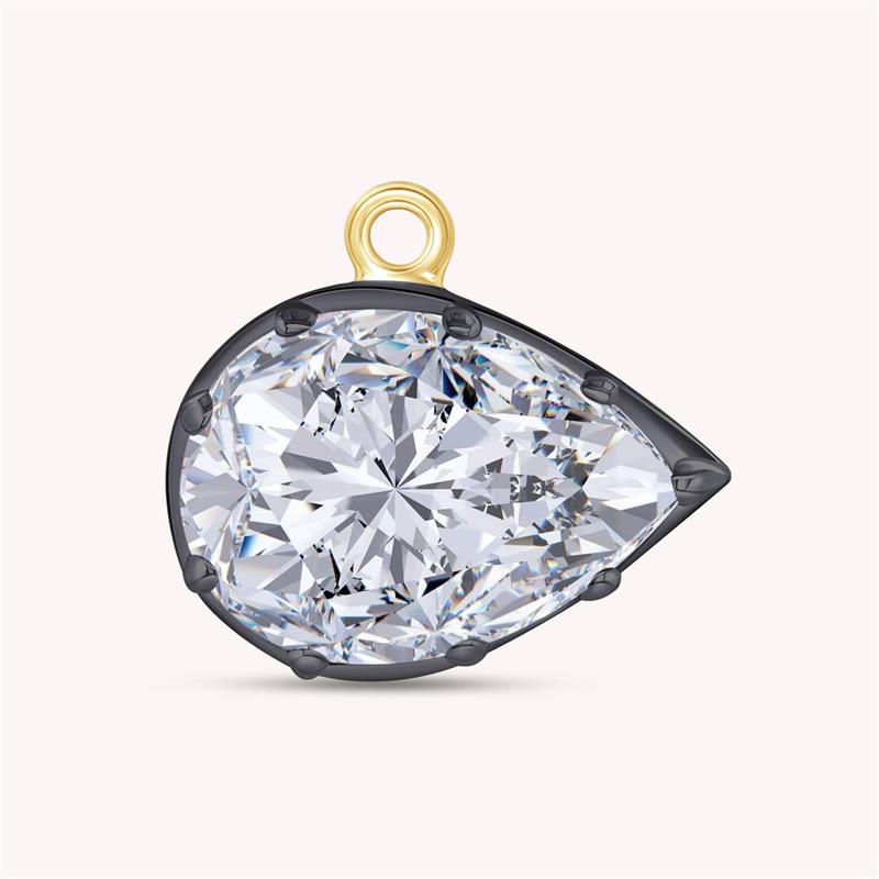 Fancy Shape Moissanite Georgian setting pendants
